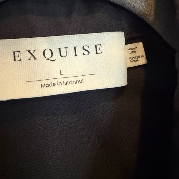 NWT Anthropologie Exquise The Tobie Double  Buckle Belted Black Women's Top Sz L - Picture 8 of 8